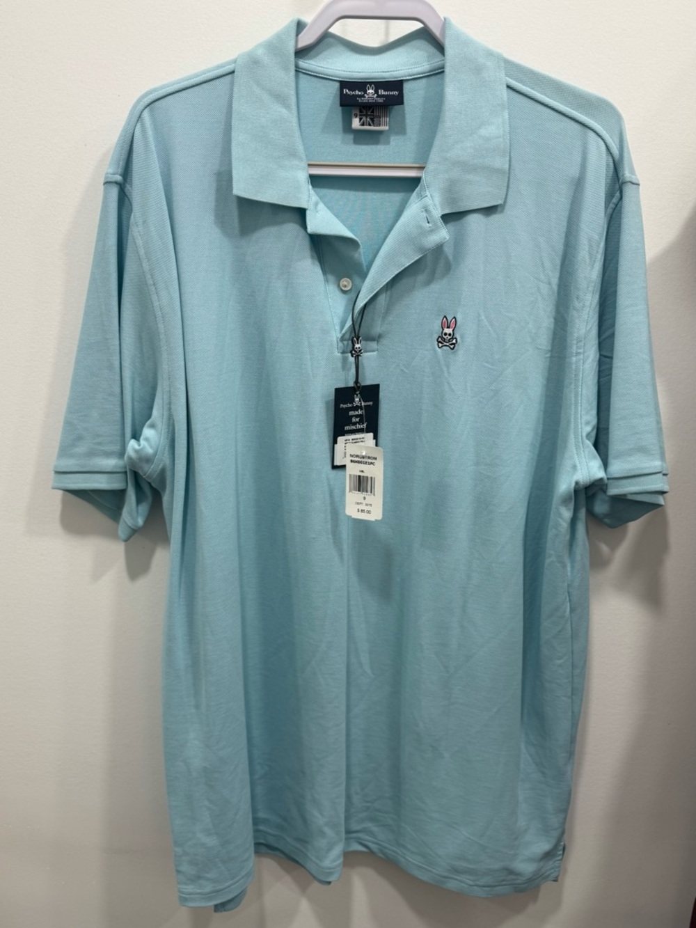 Psycho Bunny Men's Classic Polo Shirt in Light Blue 3xl - 9